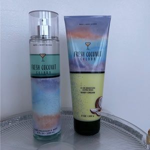 ♥︎ Bath & Body Works ♥︎ Fresh Coconut Colada Fragrance Mist & Body Cream